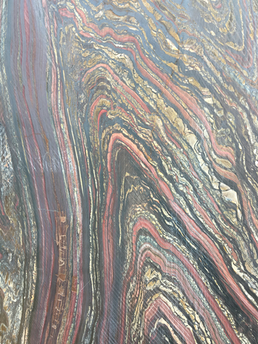 A banded iron deposit close-up.