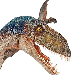 The Papo Dimorphodon model (detail of the head).