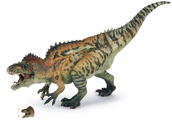 Papo Acrocanthosaurus dinosaur model.