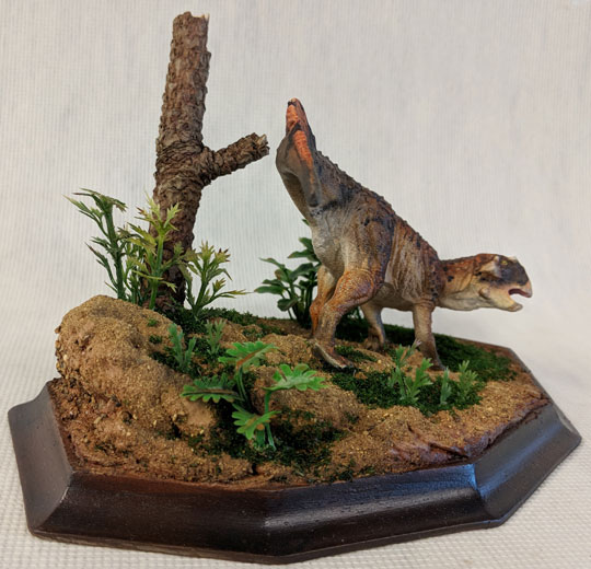 Schleich Psittacosaurus dinosaur diorama.