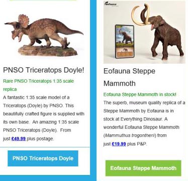 Eofauna Scientific Research Steppe Mammoth and the PNSO Triceratops (Doyle).
