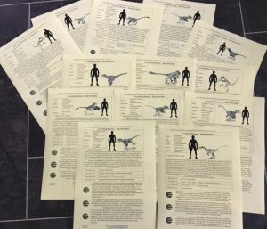 Fact sheets prepared for the Beasts of the Mesozoic range of models.