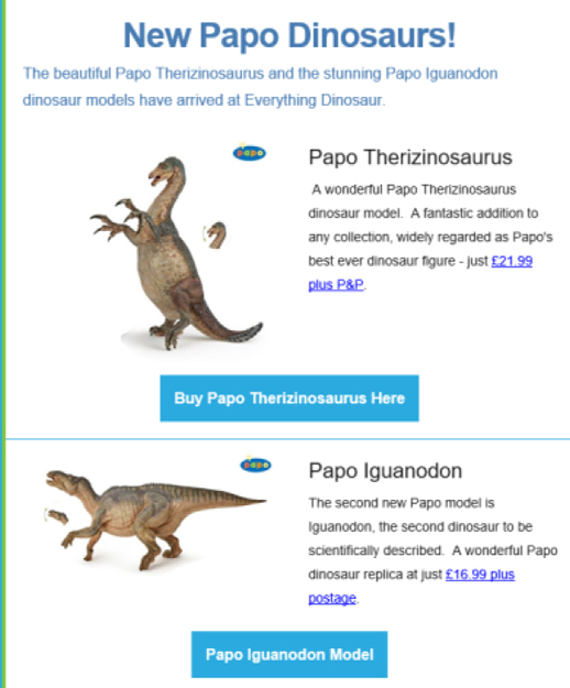 The new for 2018 Therizinosaurus and Iguanodon models from Papo.