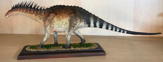 An Amargasaurus dinosaur model.