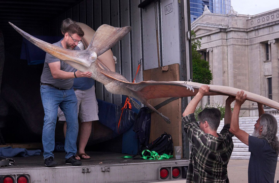 Unloading a Pteranodon.