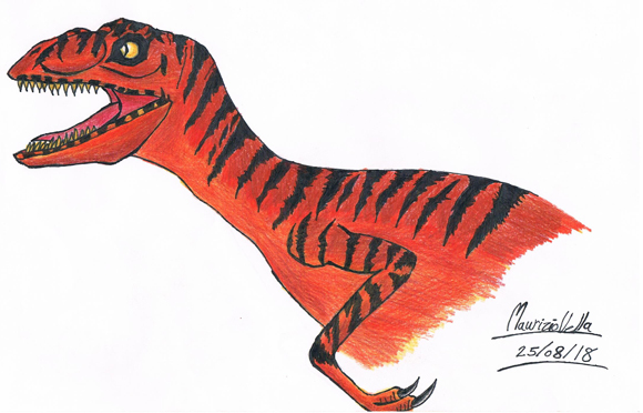 Rebor Velociraptor "Sweeney" illustrated.