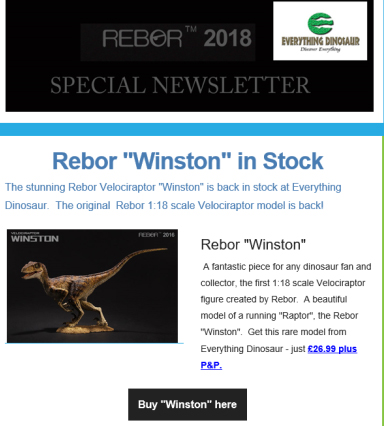 The Rebor Velociraptor "Winston"