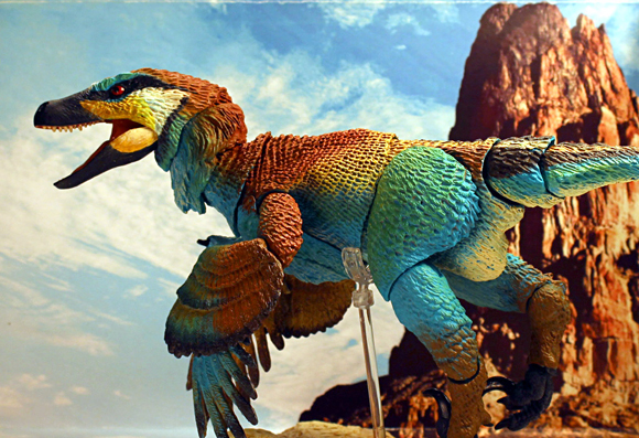 Linheraptor (Beasts of the Mesozoic) on display.