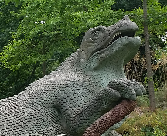 One of the Crystal Palace Iguanodon statues.