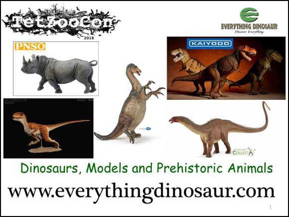 One of Everything Dinosaur's slides prepared for TetZooCon 2018.