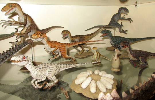 Rebor "raptors" figure collection.