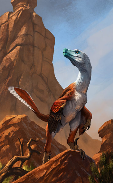 Beasts of the Mesozoic Limited Edition Velociraptor osmolskae artwork