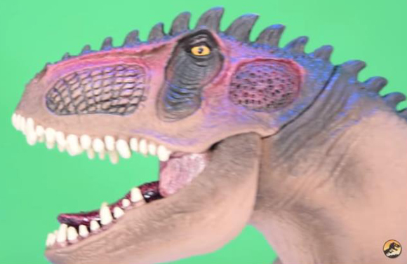 A Schleich Giganotosaurus dinosaur model.