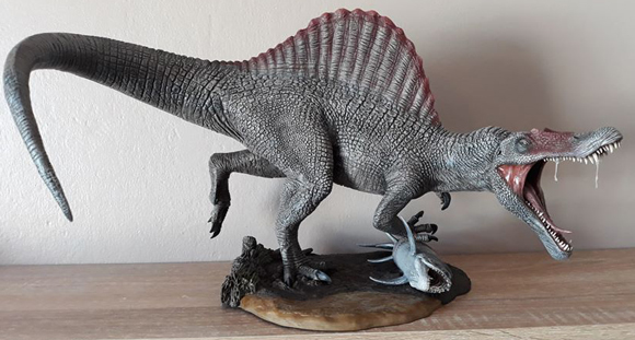 The finished Pegasus Spinosaurus model kit.