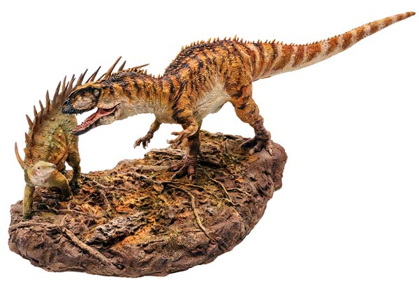 PNSO Yangchuanosaurus and Chungkingosaurus dinosaur diorama.