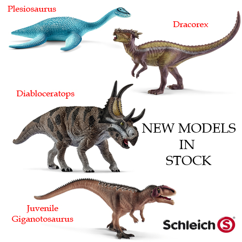 New for 2019 four more Schleich prehistoric animal models.