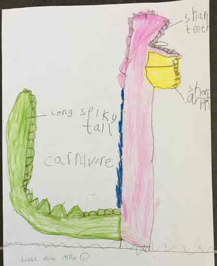 Dinosaur illustration (Alice in Year 2)