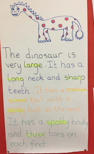 Dinosaur themed teaching activity.
