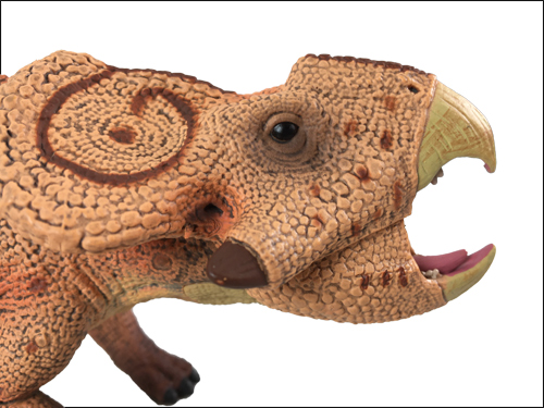 The CollectA Protoceratops dinosaur model has an articulated jaw.