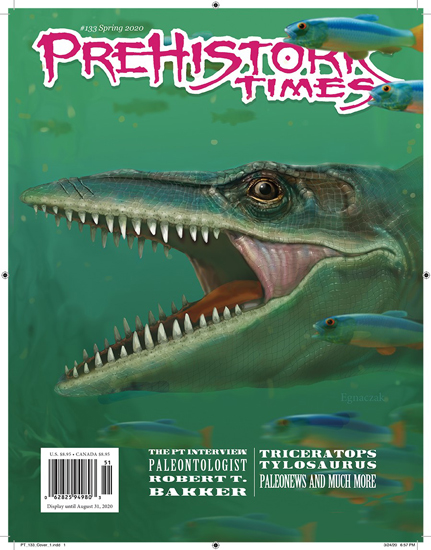 Prehistoric Times magazine cover (spring 2020).