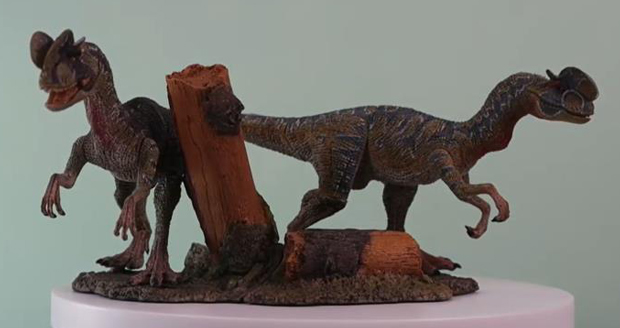 Rebor Dilophosaurus models (Green Day and Oasis).