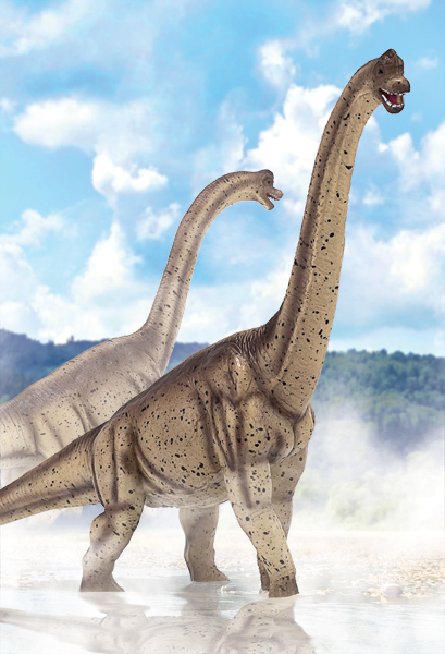 The new Mojo Fun Brachiosaurus deluxe dinosaur model.