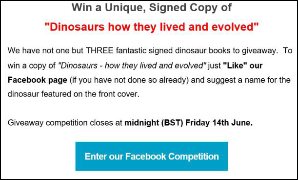 Win a dinosaur book!