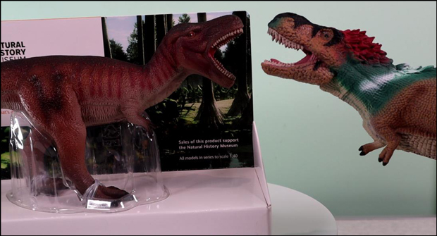 Comparing dinosaur models.