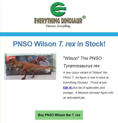 PNSO Wilson in stock at Everything Dinosaur.