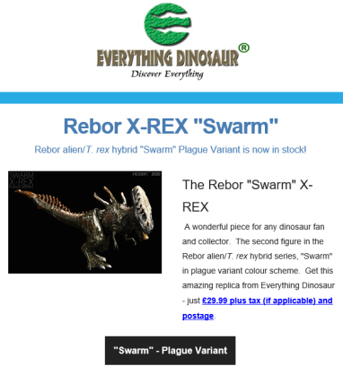 Making headlines the Rebor X-REX Swarm "Plague Variant".