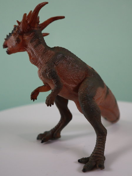 The Papo Stygimoloch dinosaur model.