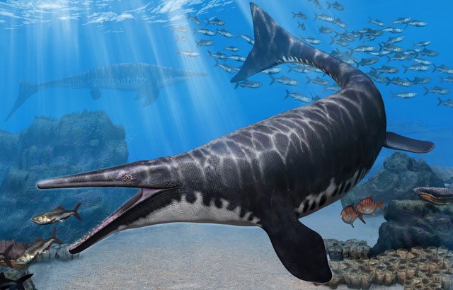 Life reconstruction of Gavialimimus almaghribensis.