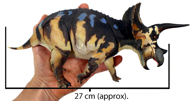 Beasts of the Mesozoic sub-adult Triceratops dinosaur model is approximately 27 cm long.