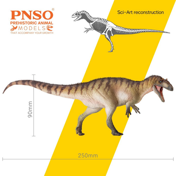 PNSO Paul the Allosaurus dinosaur model measurements