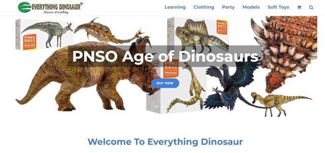 The PNSO Fusion Slider on the Everything Dinosaur Website