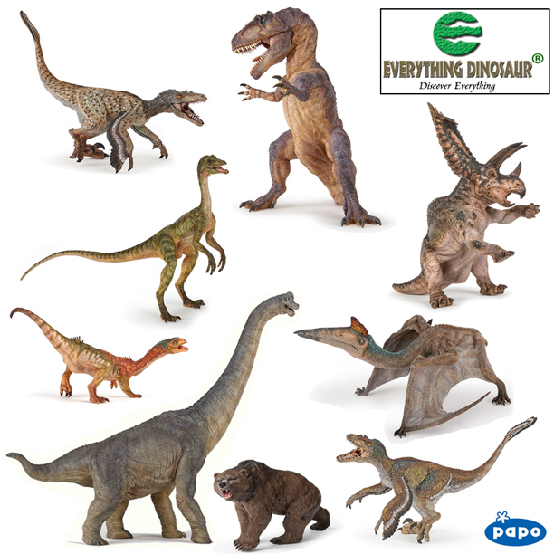 Papo prehistoric animal models in stock