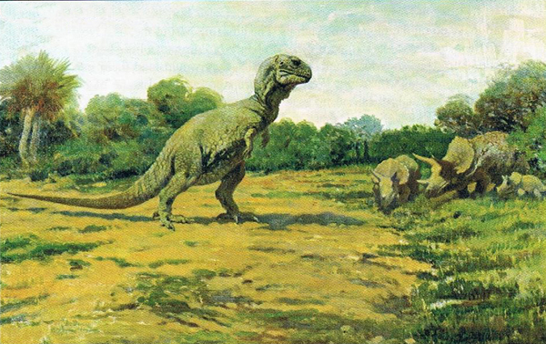 Charles R. Knight T. rex and Triceratops