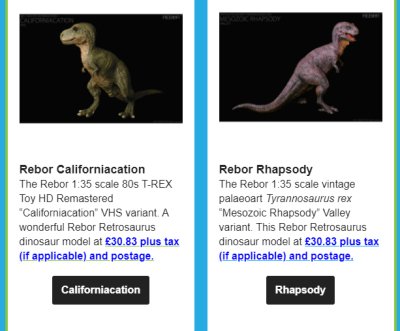 Rebor Retrosaurs Californiacation and Mesozoic Rhapsody