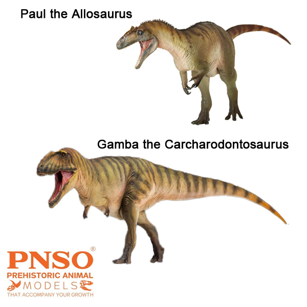 PNSO Allosaurus and Carcharodontosaurus dinosaur models