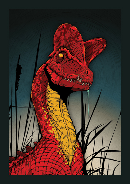 Dilophosaurus illustrated.