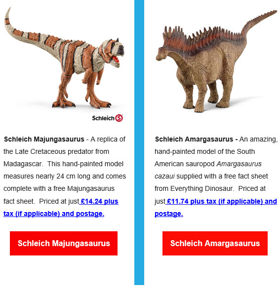 Schleich Majungasaurus and Schleich Amargasaurus