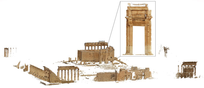 virtual reconstruction of the Temple of Bel, Palmyra in Syria.