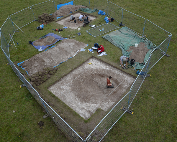 Overview of the excavation work.