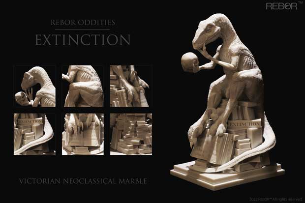 Rebor Oddities "Extinction" Victorian Neoclassical Marble