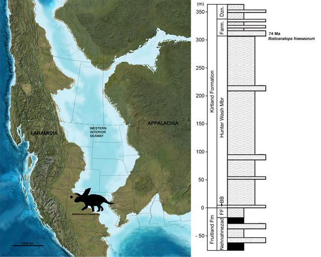 Bisticeratops Geographic and Stratigraphic Position