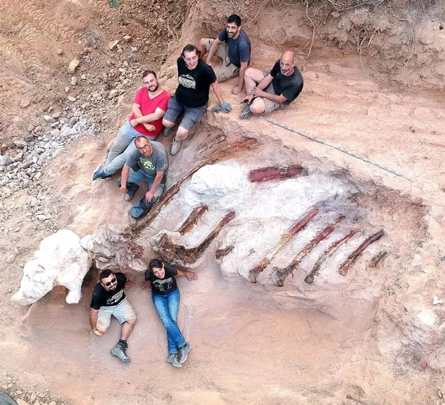 Field team members at the dig site.