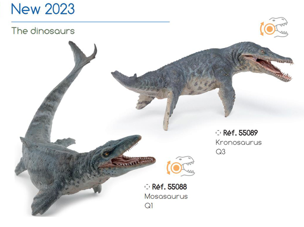 Papo prehistoric animal models for 2023 (marine reptiles)