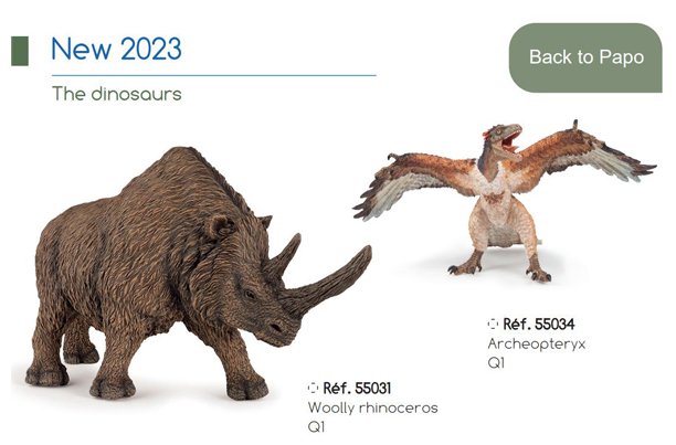 Papo reissues for 2023. Papo prehistoric animal models.