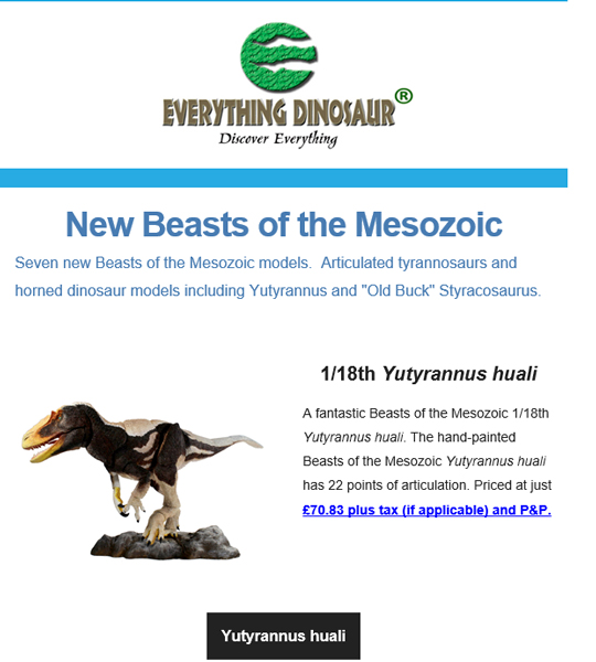 Beasts of the Mesozoic models.