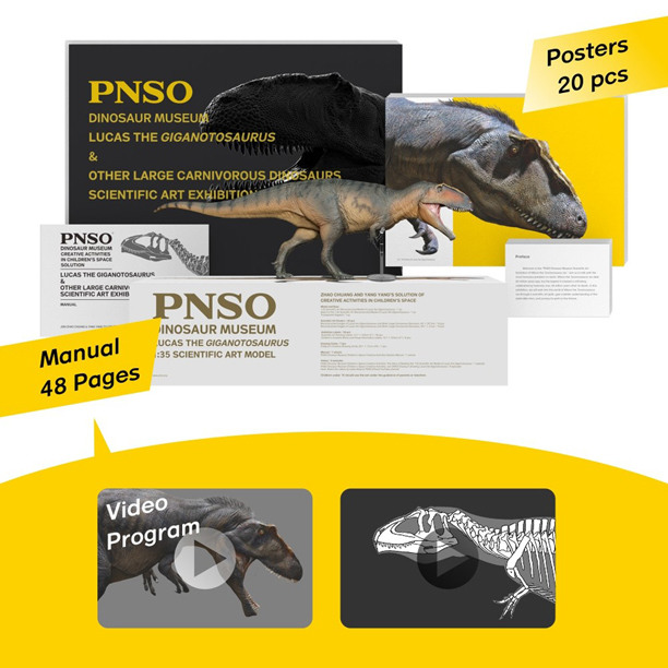 Giganotosaurus supplied with posters, colour booklet and QR code.